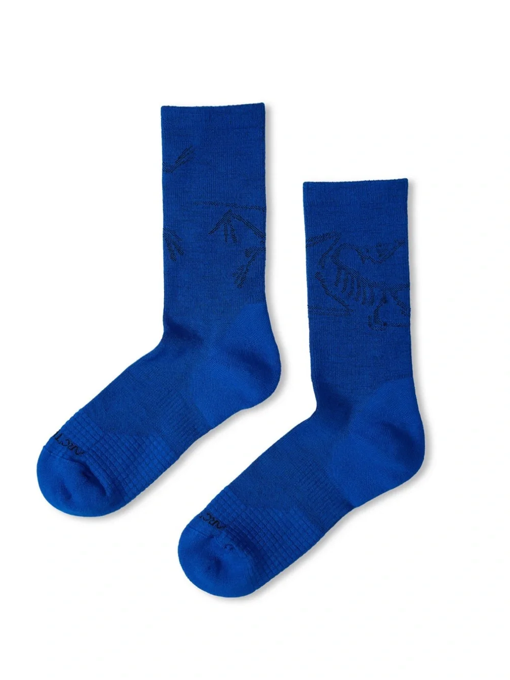 Arc’teryx Men's Medium Merino Wool Mid Bird Sock Adult Women's Blue Black NWT
